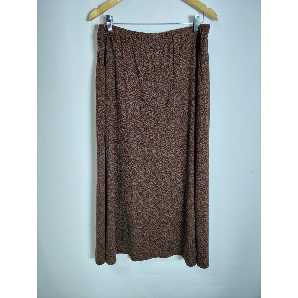 JONES NEW YORK SPORT Cotton Skirt Brown Solid Women Size 2X-See Measurements
